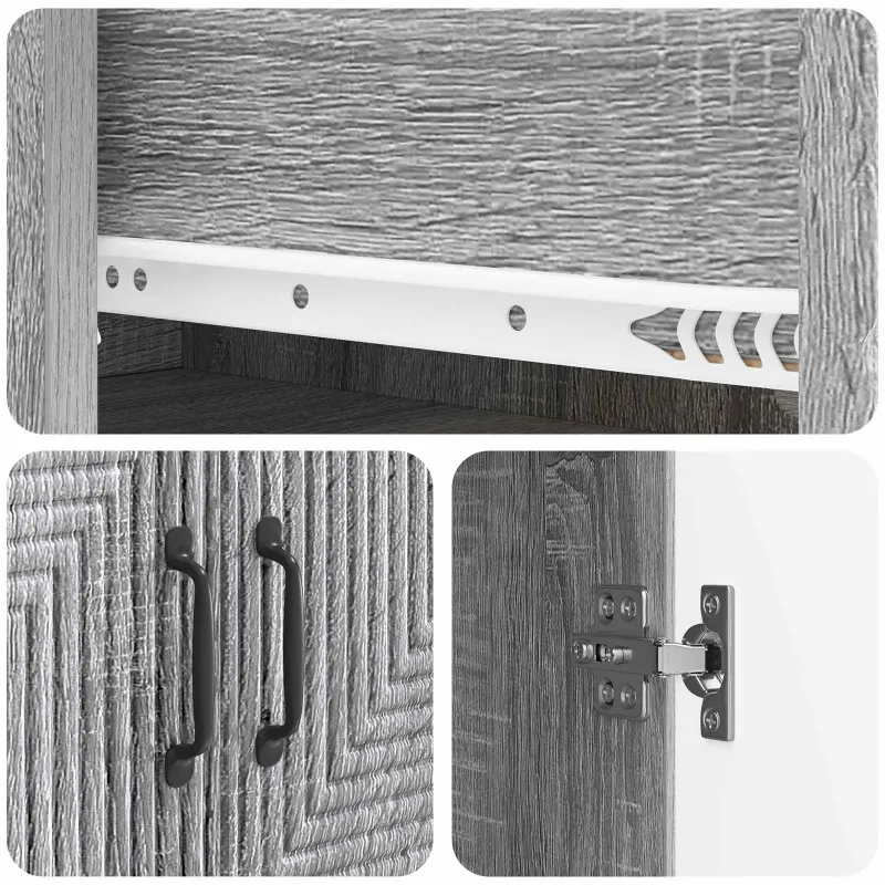 Spintelė 2 pcs Pilka Sonoma 66 x 34,5 x 89,5 cm