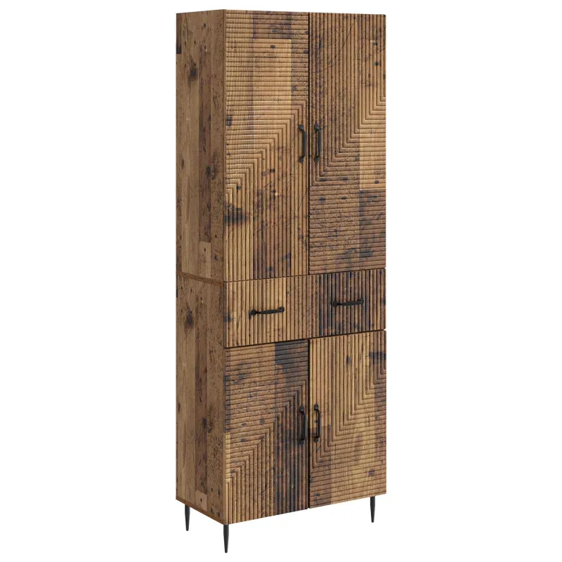Spintelė 2 pcs Sendintos medienos 66 x 34,5 x 89,5 cm