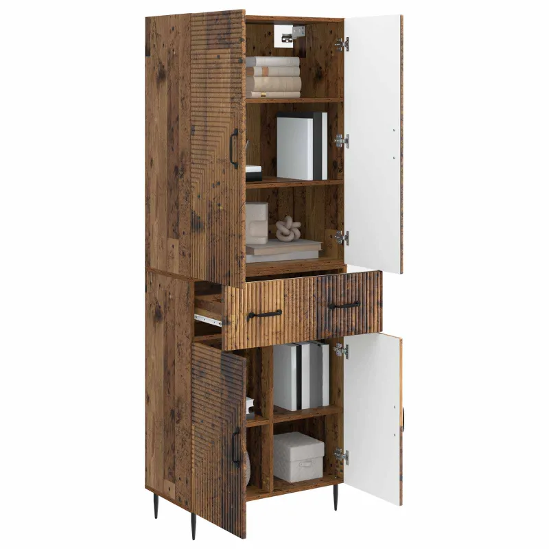 Spintelė 2 pcs Sendintos medienos 66 x 34,5 x 89,5 cm