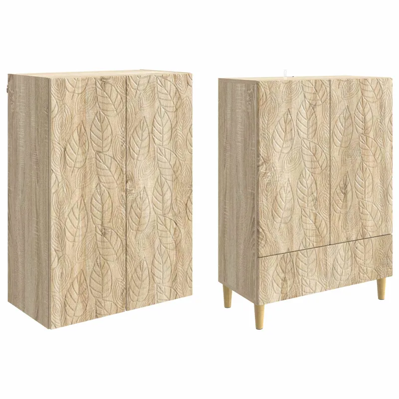Spintelė 2 pcs Sonoma ąžuolas Apdirbta mediena