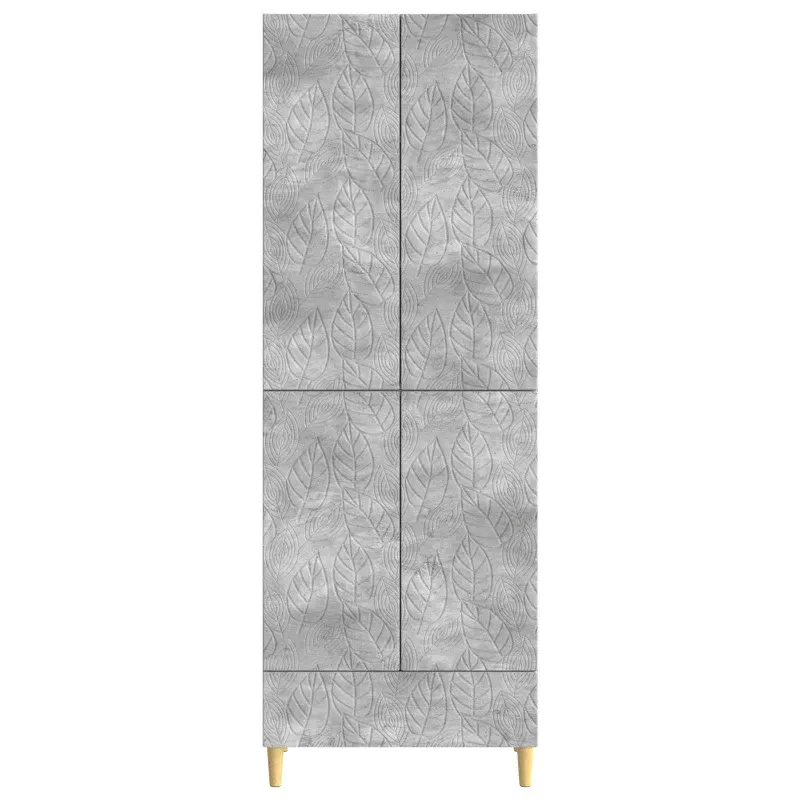Spintelė 2 pcs Betono pilka Apdirbta mediena