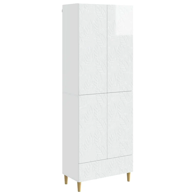Spintelė 2 pcs Itin blizgi balta Apdirbta mediena