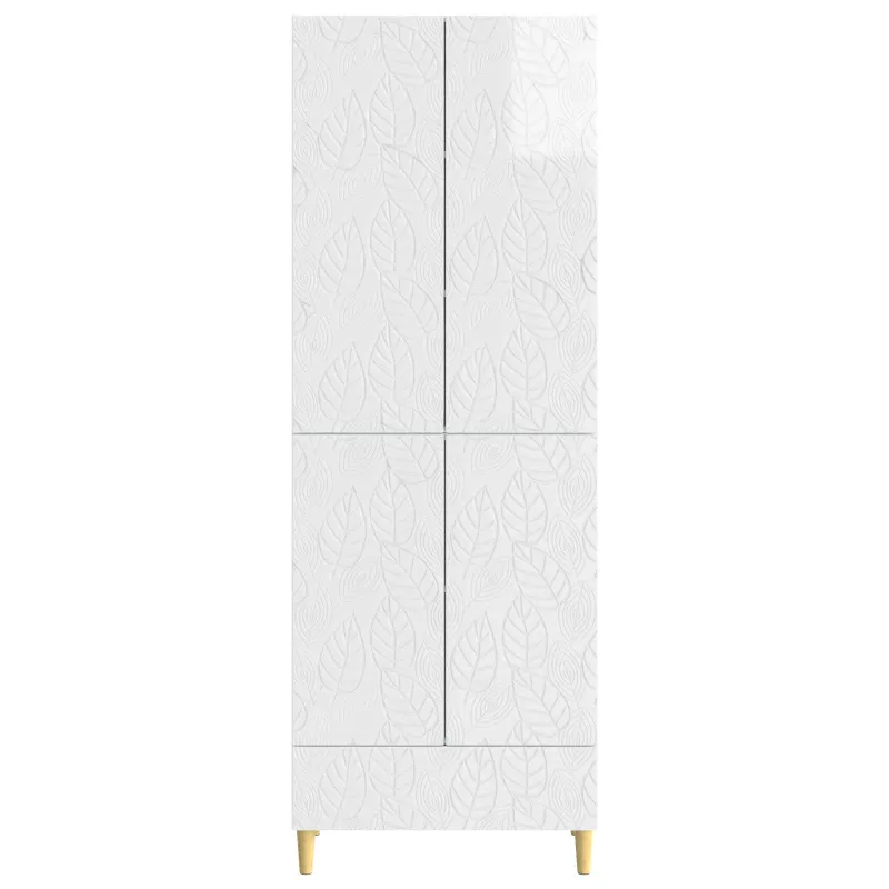 Spintelė 2 pcs Itin blizgi balta Apdirbta mediena