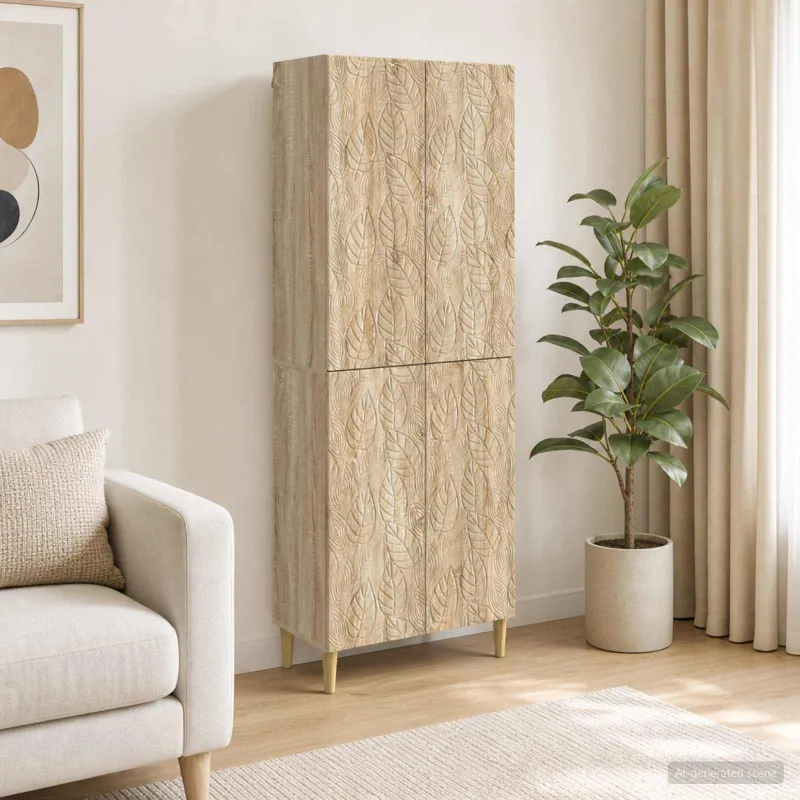 Spintelė 2 pcs Sonoma ąžuolas Apdirbta mediena