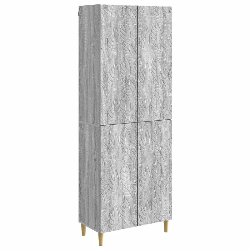 Spintelė 2 pcs Pilka Sonoma Apdirbta mediena