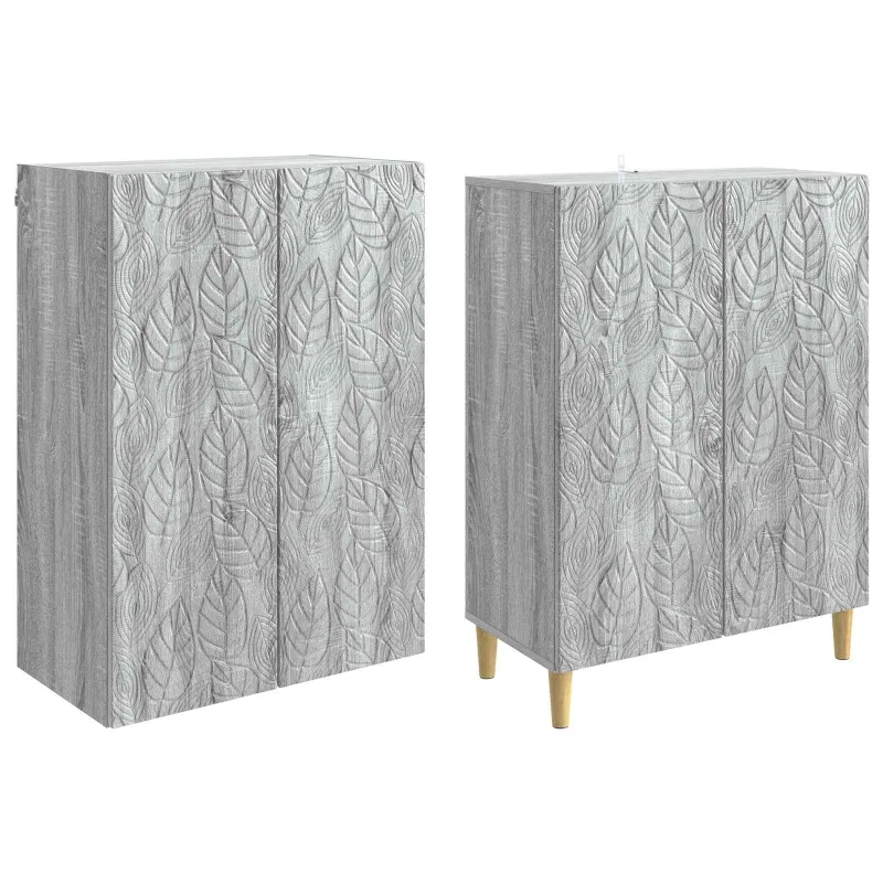 Spintelė 2 pcs Pilka Sonoma Apdirbta mediena