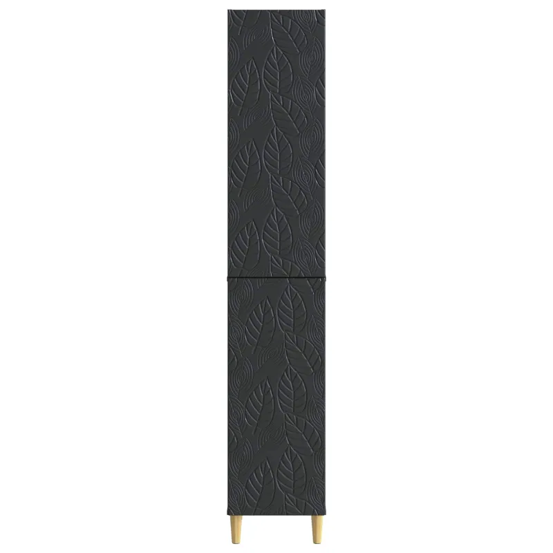 Spintelė 2 pcs Juoda Apdirbta mediena