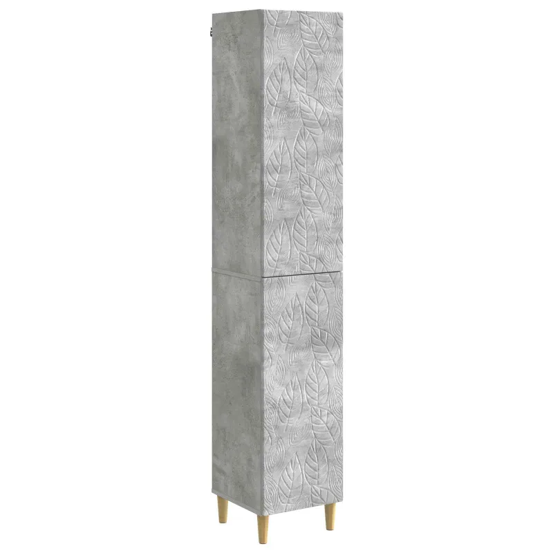Spintelė 2 pcs Betono pilka Apdirbta mediena