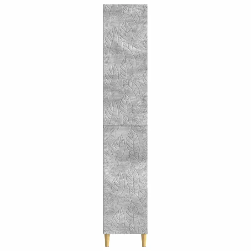 Spintelė 2 pcs Betono pilka Apdirbta mediena