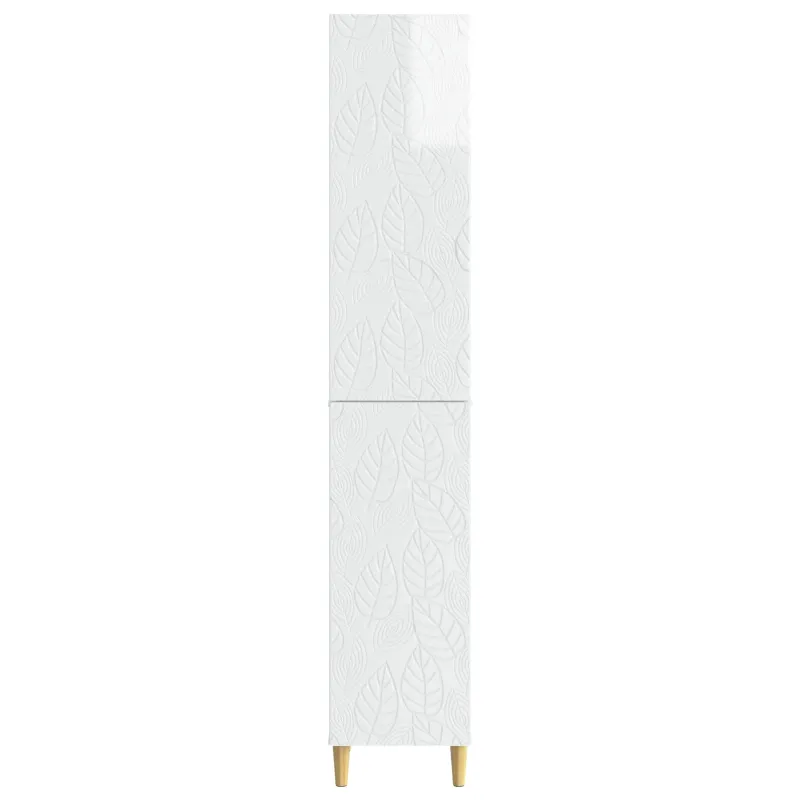 Spintelė 2 pcs Itin blizgi balta Apdirbta mediena