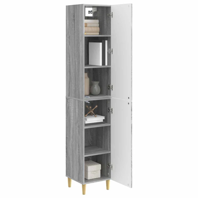 Spintelė 2 pcs Pilka Sonoma Apdirbta mediena