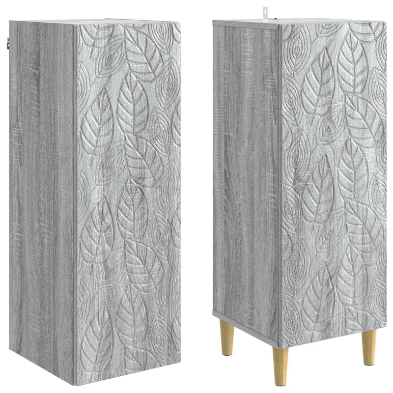 Spintelė 2 pcs Pilka Sonoma Apdirbta mediena