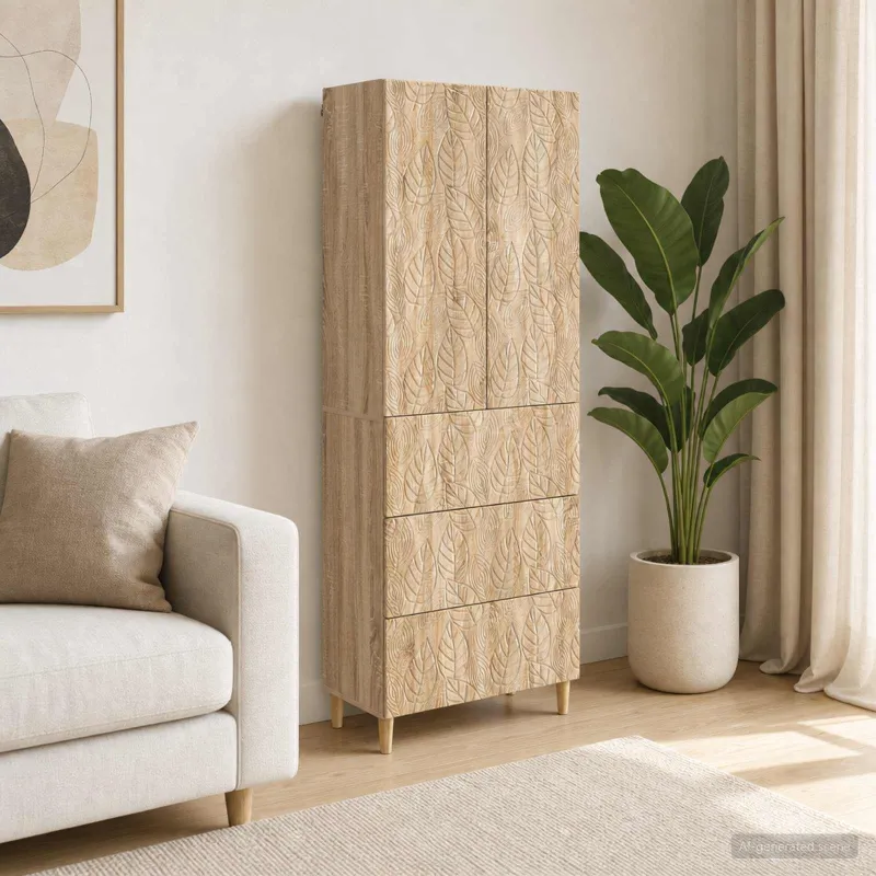Spintelė 2 pcs Sonoma ąžuolas 66 x 34,5 x 90 cm