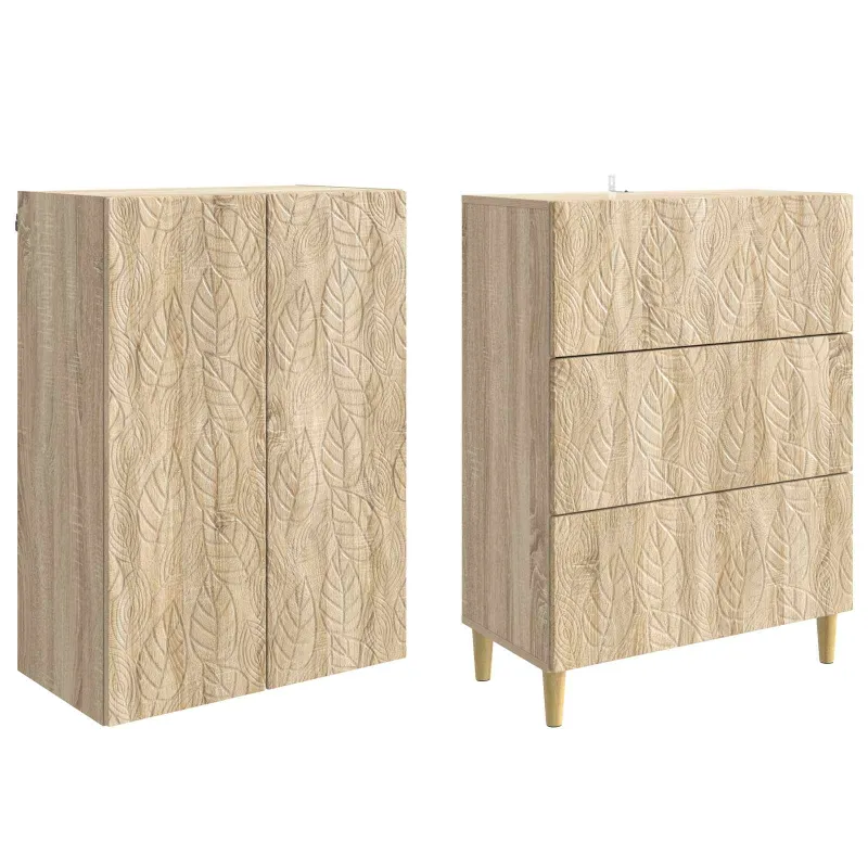 Spintelė 2 pcs Sonoma ąžuolas 66 x 34,5 x 90 cm