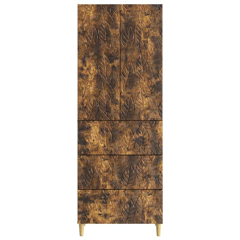 Spintelė 2 pcs Dūminio ąžuolo 66 x 34,5 x 90 cm