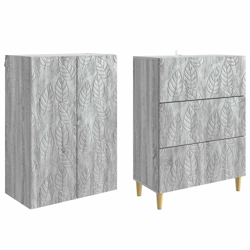 Spintelė 2 pcs Pilka Sonoma 66 x 34,5 x 90 cm Apdirbta mediena