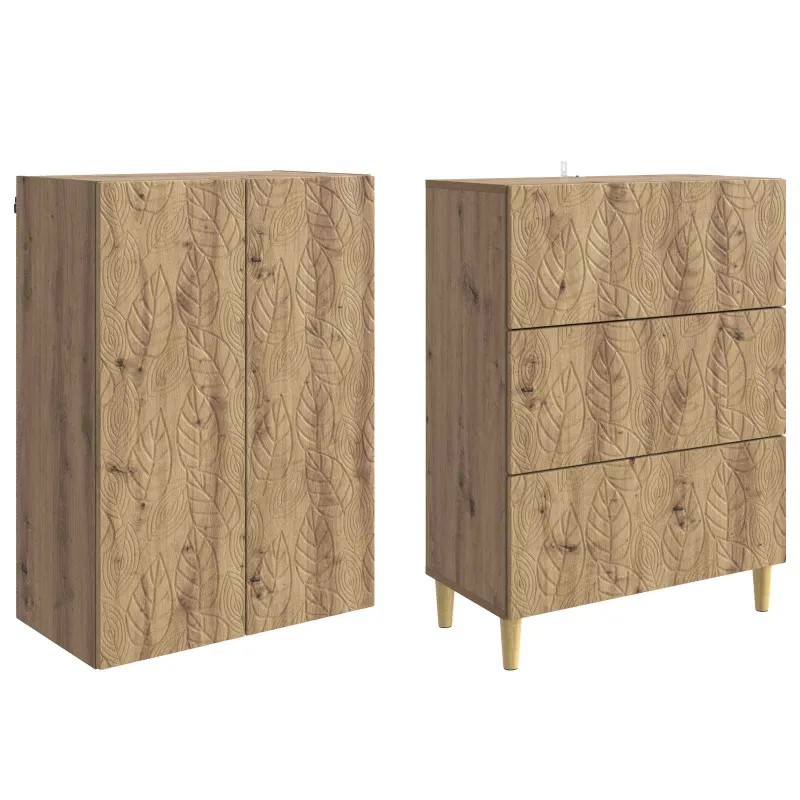 Spintelė 2 pcs Artisano ąžuolo 66 x 34,5 x 90 cm