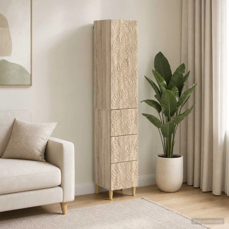 Spintelė 2 pcs Sonoma ąžuolas 33 x 34,5 x 90 cm
