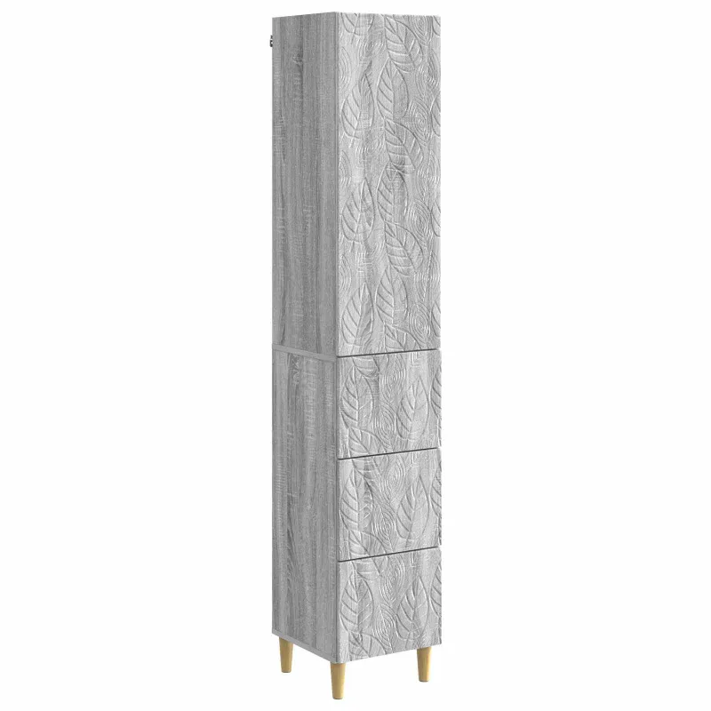 Spintelė 2 pcs Pilka Sonoma 33 x 34,5 x 90 cm Apdirbta mediena