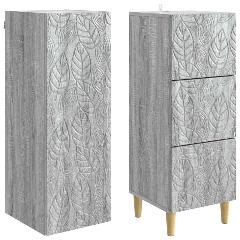 Spintelė 2 pcs Pilka Sonoma 33 x 34,5 x 90 cm Apdirbta mediena