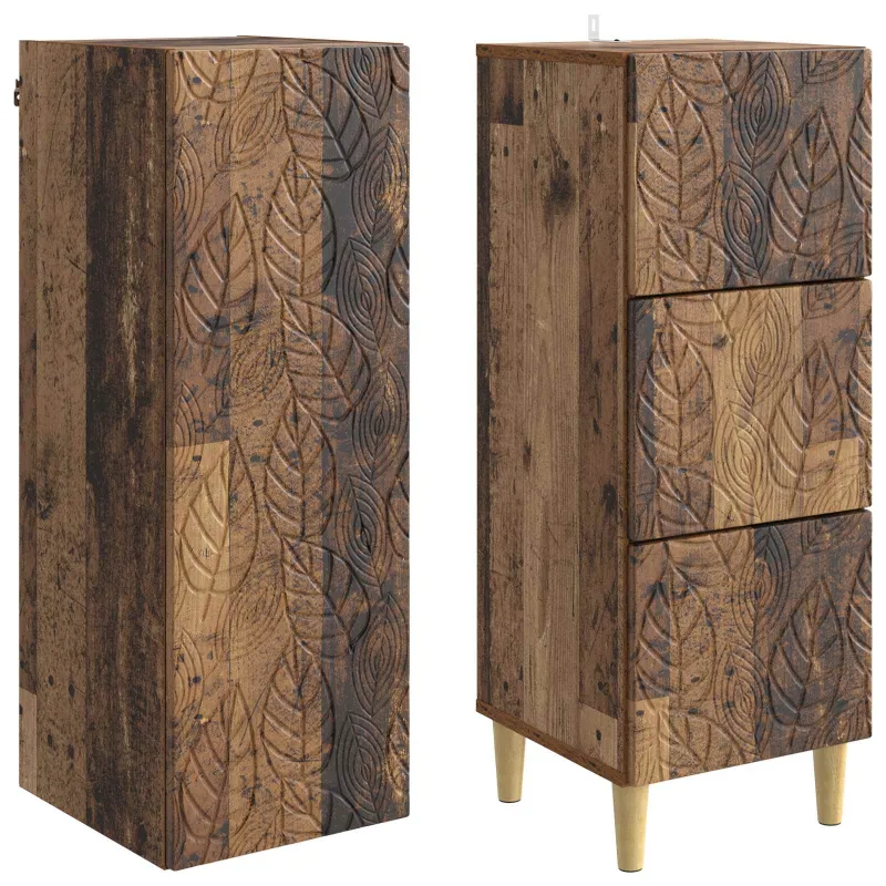 Spintelė 2 pcs Sendintos medienos 33 x 34,5 x 90 cm