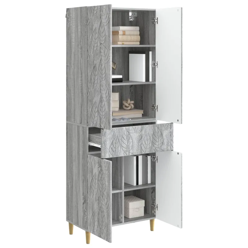 Spintelė 2 pcs Pilka Sonoma Apdirbta mediena