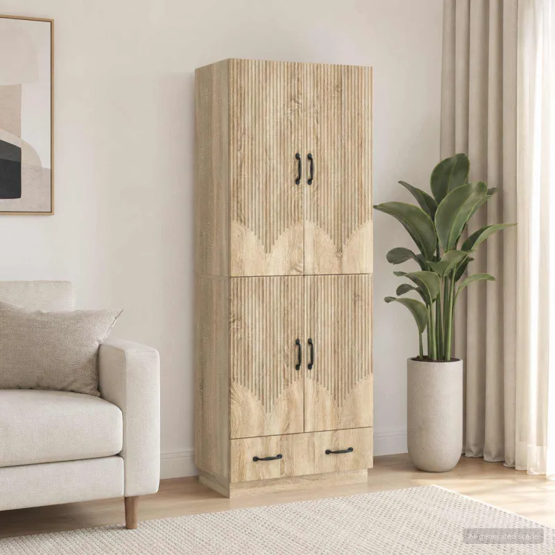 Spintelė 2 pcs Sonoma ąžuolas Apdirbta mediena