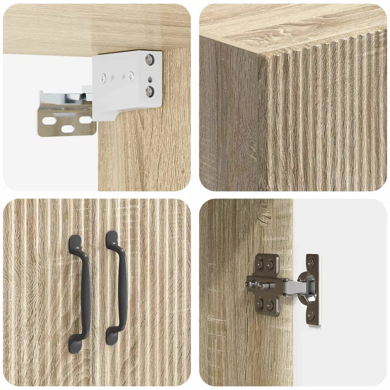 Spintelė 2 pcs Sonoma ąžuolas Apdirbta mediena