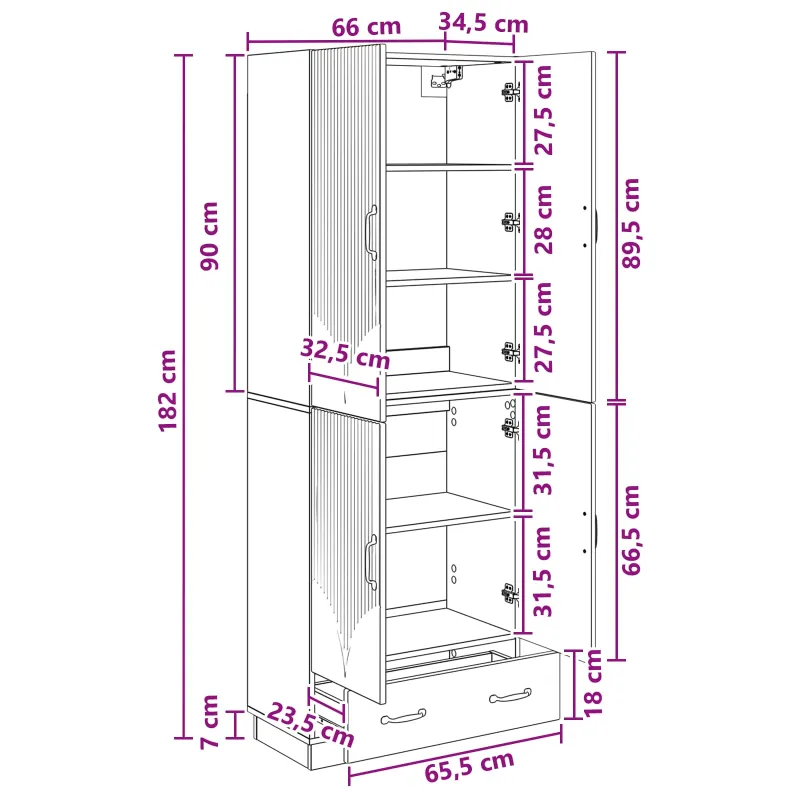 Spintelė 2 pcs Apdirbta mediena