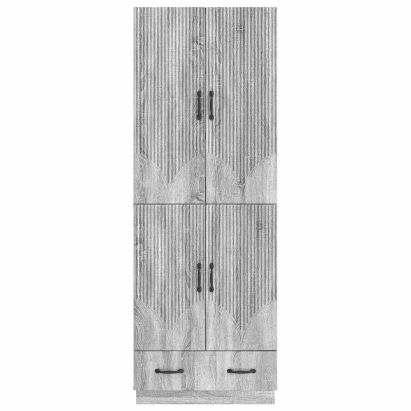 Spintelė 2 pcs Pilka Sonoma Apdirbta mediena