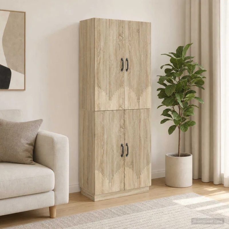 Spintelė 2 pcs Sonoma ąžuolas Apdirbta mediena