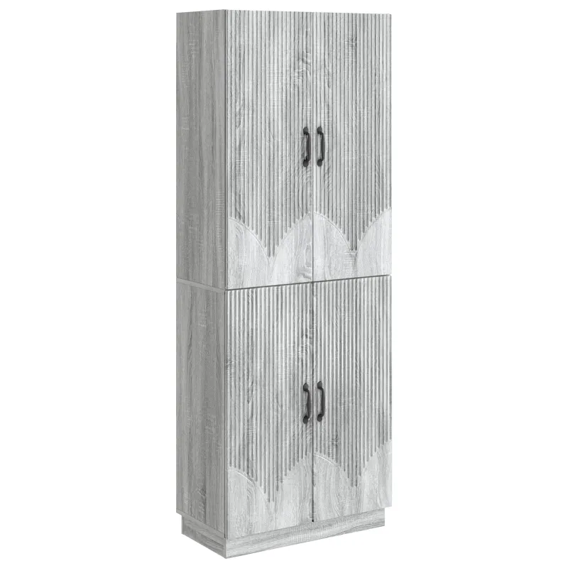 Spintelė 2 pcs Pilka Sonoma Apdirbta mediena