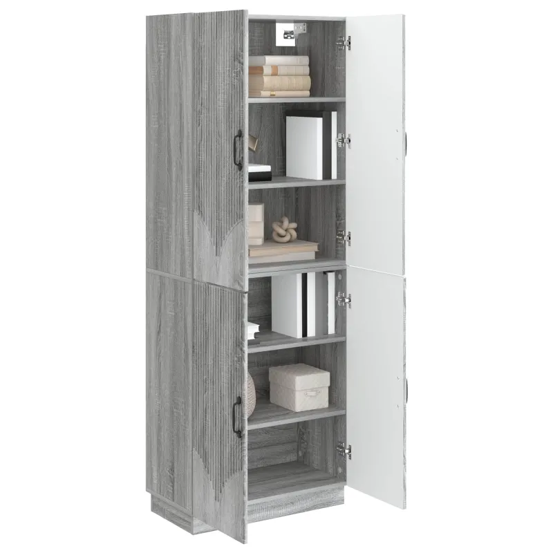 Spintelė 2 pcs Pilka Sonoma Apdirbta mediena