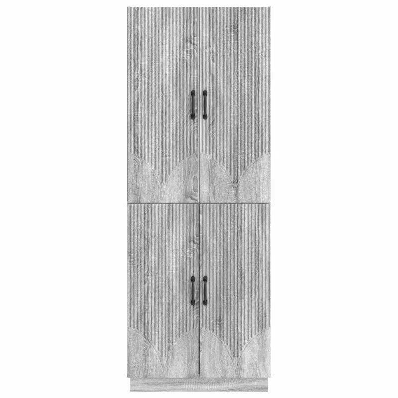 Spintelė 2 pcs Pilka Sonoma Apdirbta mediena