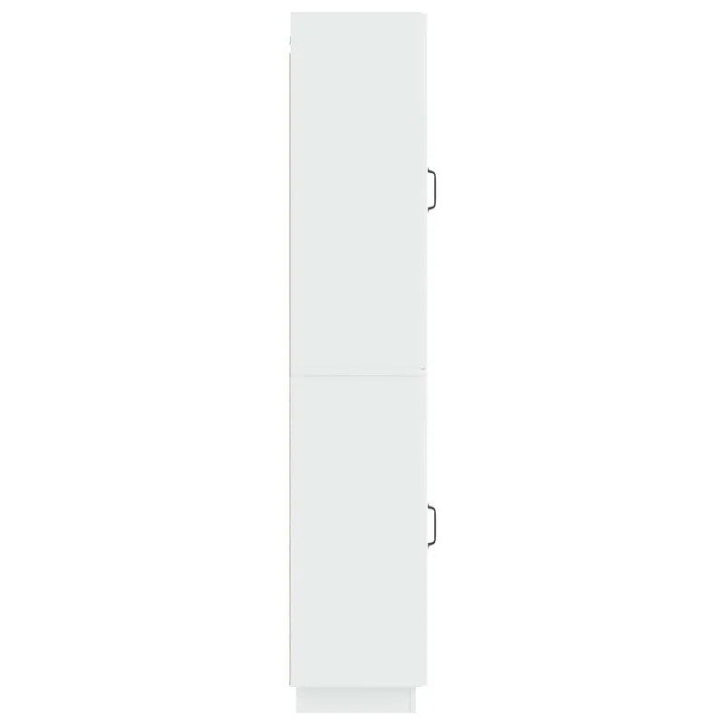 Spintelė 2 pcs Itin blizgi balta Apdirbta mediena