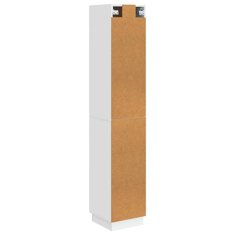 Spintelė 2 pcs Itin blizgi balta Apdirbta mediena
