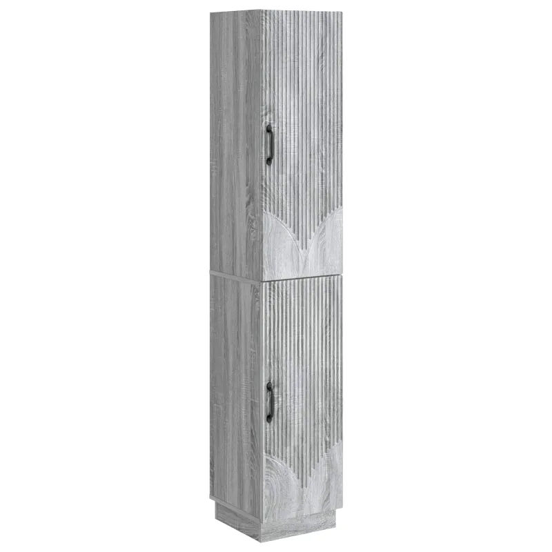 Spintelė 2 pcs Pilka Sonoma Apdirbta mediena