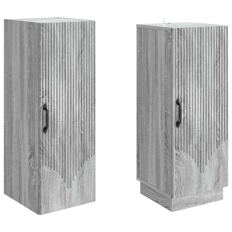 Spintelė 2 pcs Pilka Sonoma Apdirbta mediena
