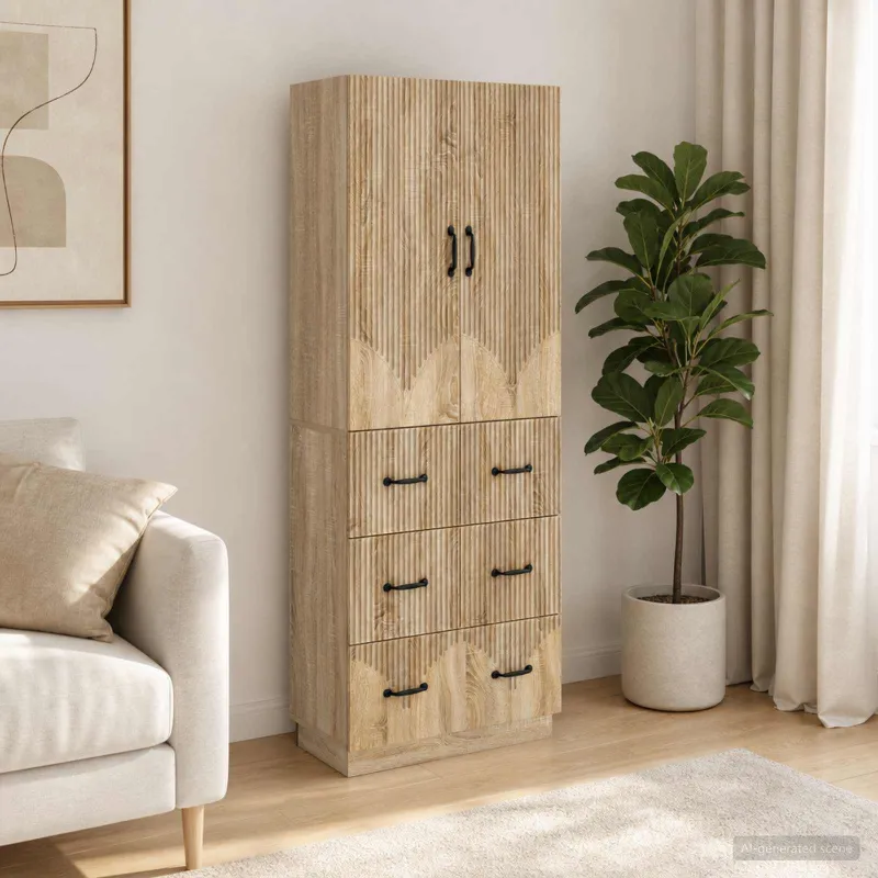 Spintelė 2 pcs Sonoma ąžuolas 66 x 34,5 x 87 cm