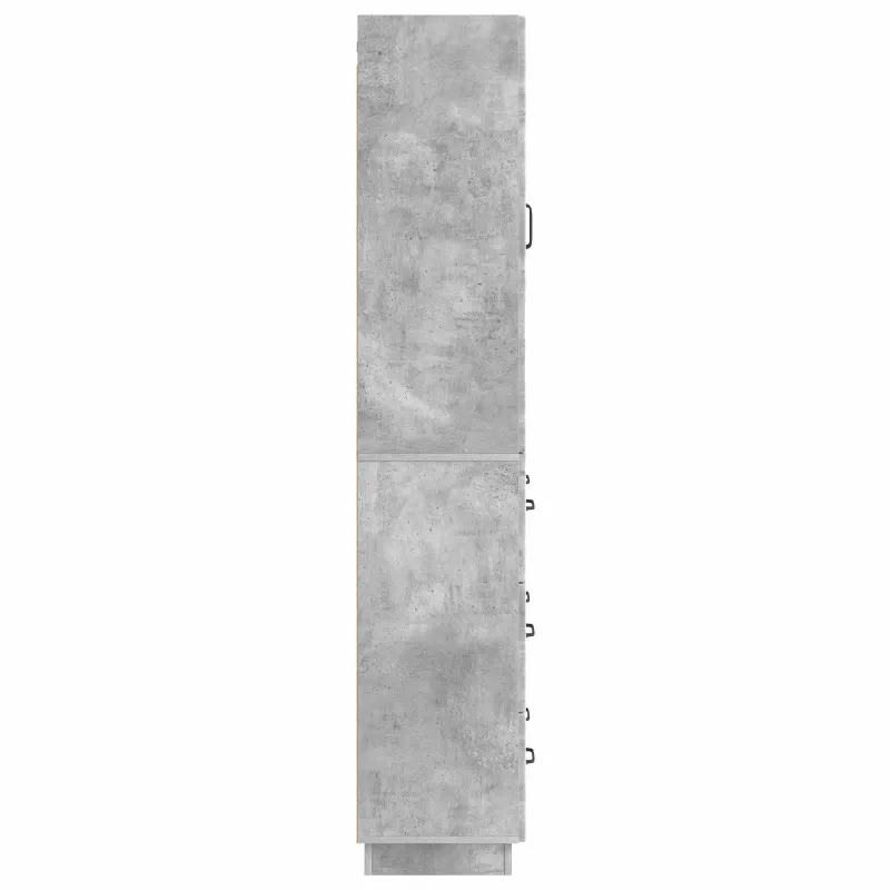 Spintelė 2 pcs Betono pilka 66 x 34,5 x 87 cm Apdirbta mediena