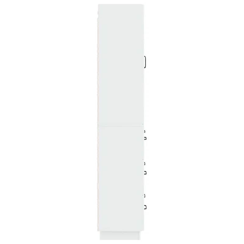 Spintelė 2 pcs Itin blizgi balta 66 x 34,5 x 87 cm