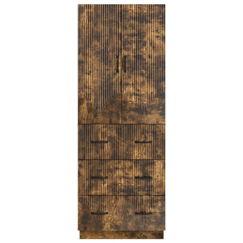 Spintelė 2 pcs Dūminio ąžuolo 66 x 34,5 x 87 cm