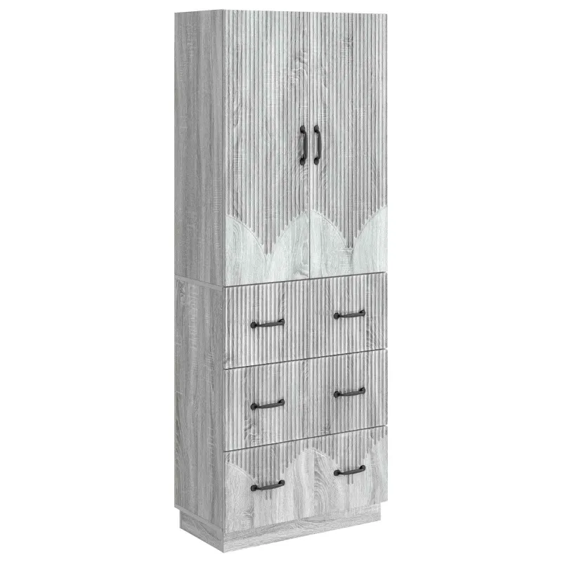 Spintelė 2 pcs Pilka Sonoma 66 x 34,5 x 87 cm Apdirbta mediena