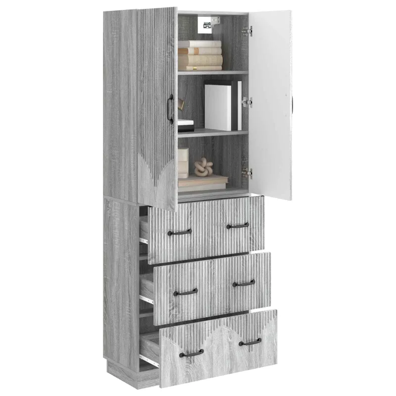 Spintelė 2 pcs Pilka Sonoma 66 x 34,5 x 87 cm Apdirbta mediena