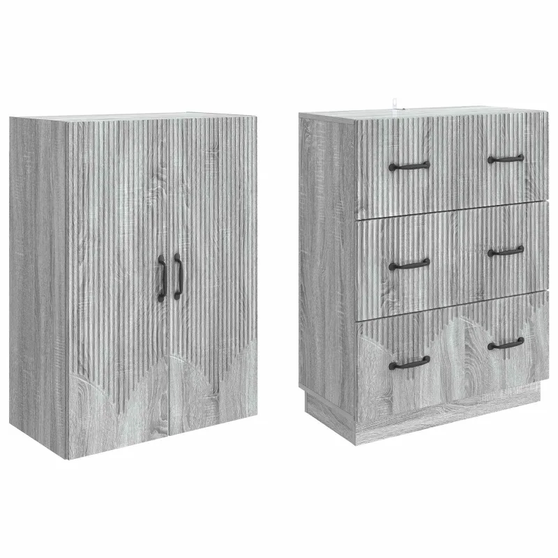 Spintelė 2 pcs Pilka Sonoma 66 x 34,5 x 87 cm Apdirbta mediena