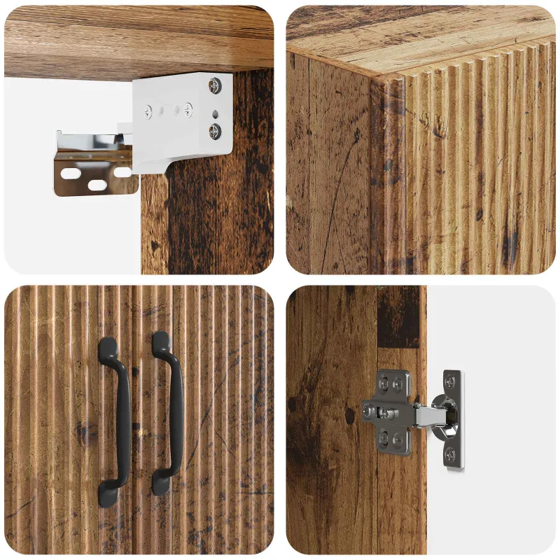 Spintelė 2 pcs Sendintos medienos 66 x 34,5 x 87 cm