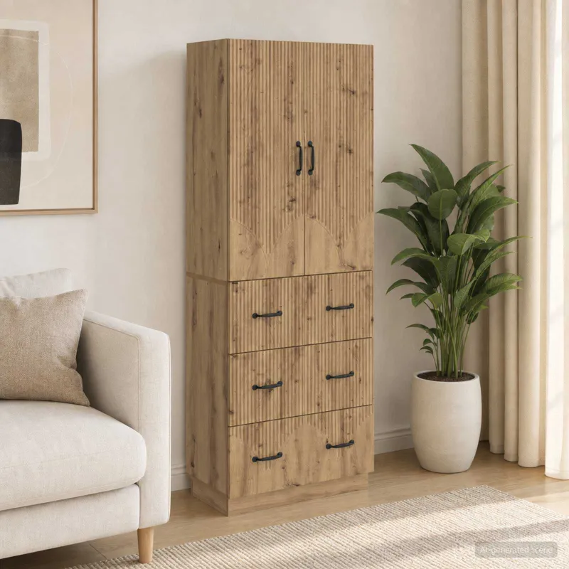 Spintelė 2 pcs Artisano ąžuolo 66 x 34,5 x 87 cm