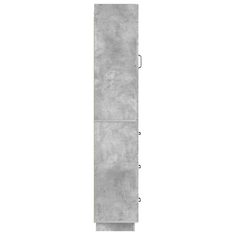 Spintelė 2 pcs Betono pilka 33 x 34,5 x 87 cm Apdirbta mediena