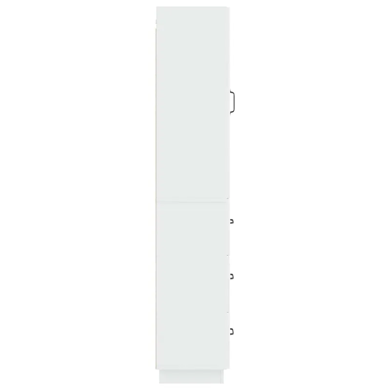 Spintelė 2 pcs Itin blizgi balta 33 x 34,5 x 87 cm