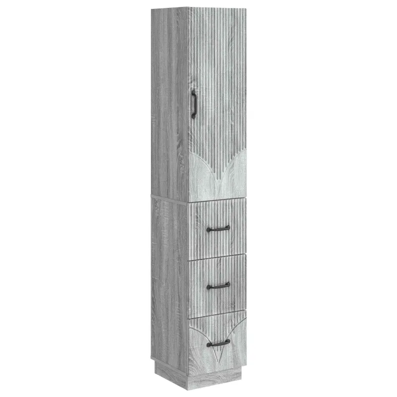 Spintelė 2 pcs Pilka Sonoma 33 x 34,5 x 87 cm Apdirbta mediena